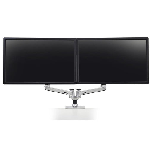 Ergotron LX Dual Monitorarm für zwei Monitore bis 68,58 cm 27 Zoll nebeneinander Tischhalterung Aluminium