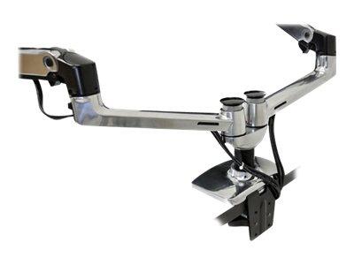 Ergotron LX Dual Monitorarm für zwei Monitore bis 68,58 cm 27 Zoll nebeneinander Tischhalterung Aluminium