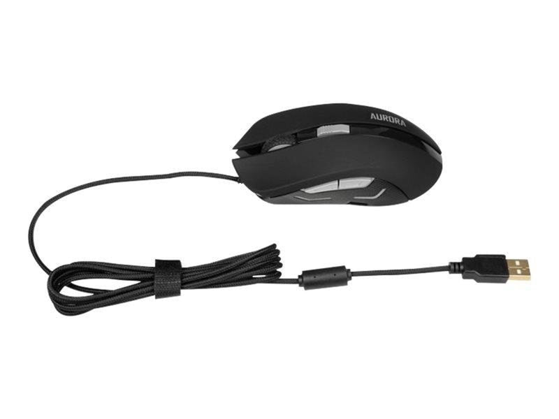 iBOX Aurora A-1 Optical Wired USB Mouse Gaming - Maus (Schwarz)