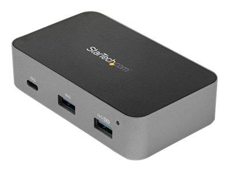 StarTech.com 3-Port USB-C Hub with LAN Port - 10Gbps - 2xA & 1xC - Powered - hub - 3 ports USB-Hubs - 3 - Grau