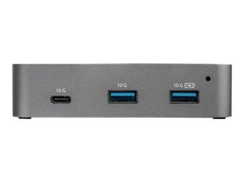 StarTech.com 3-Port USB-C Hub with LAN Port - 10Gbps - 2xA & 1xC - Powered - hub - 3 ports USB-Hubs - 3 - Grau
