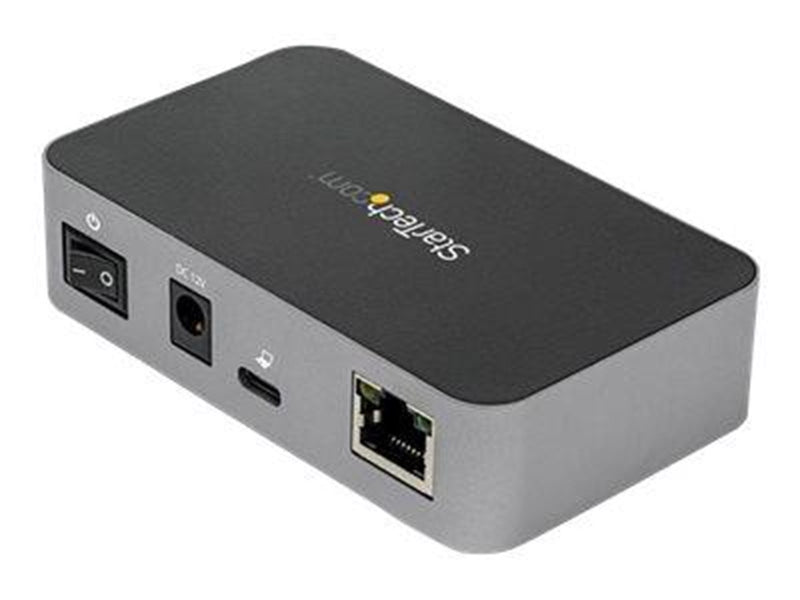 StarTech.com 3-Port USB-C Hub with LAN Port - 10Gbps - 2xA & 1xC - Powered - hub - 3 ports USB-Hubs - 3 - Grau