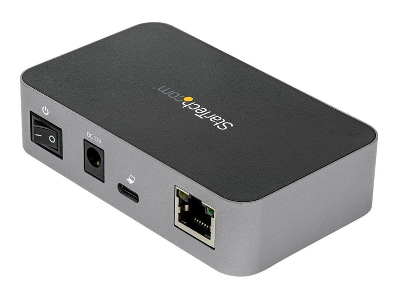 StarTech.com 3-Port USB-C Hub with LAN Port - 10Gbps - 2xA & 1xC - Powered - hub - 3 ports USB-Hubs - 3 - Grau