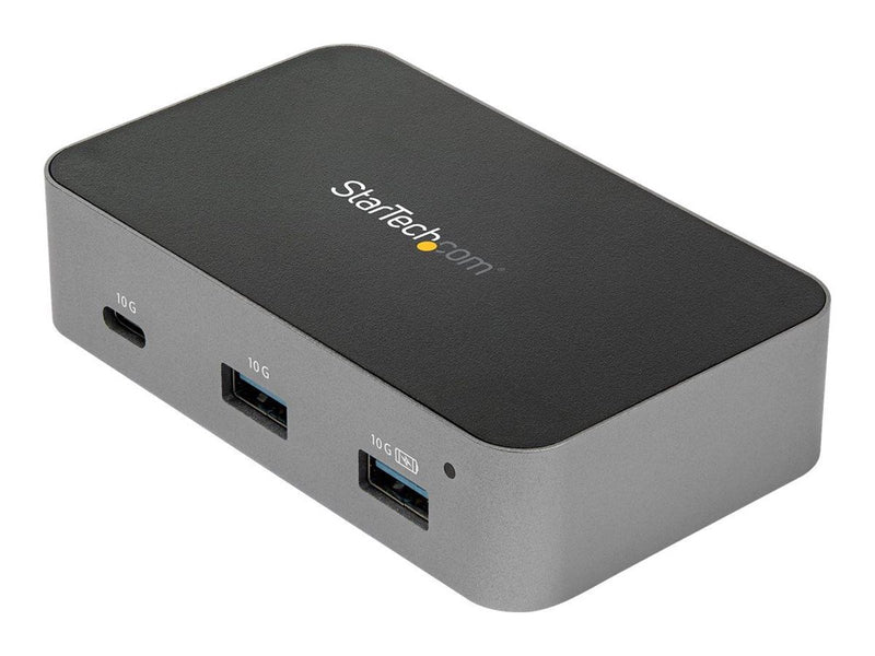 StarTech.com 3-Port USB-C Hub with LAN Port - 10Gbps - 2xA & 1xC - Powered - hub - 3 ports USB-Hubs - 3 - Grau