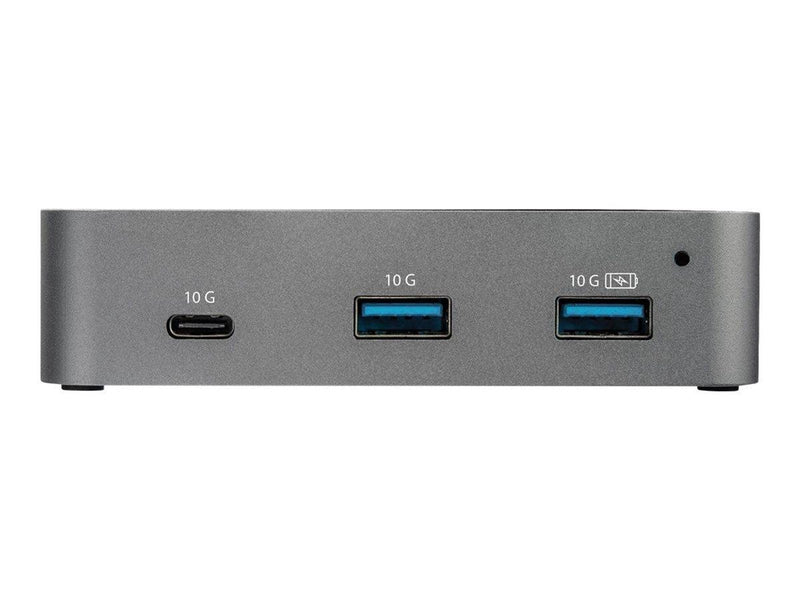StarTech.com 3-Port USB-C Hub with LAN Port - 10Gbps - 2xA & 1xC - Powered - hub - 3 ports USB-Hubs - 3 - Grau