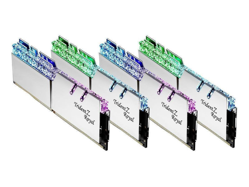 G.Skill Trident Z Royal DDR4-3600 - 128GB - CL18 - Quad Channel (4 pcs) - Intel XMP - Silber mit RGB