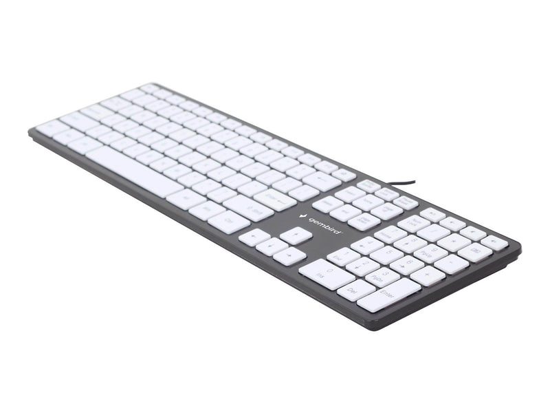 Gembird Slimline - Tastaturen - Englisch - US - Weiss
