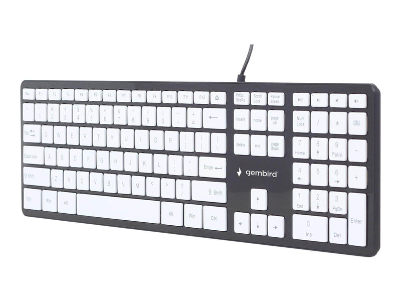 Gembird Slimline - Tastaturen - Englisch - US - Weiss