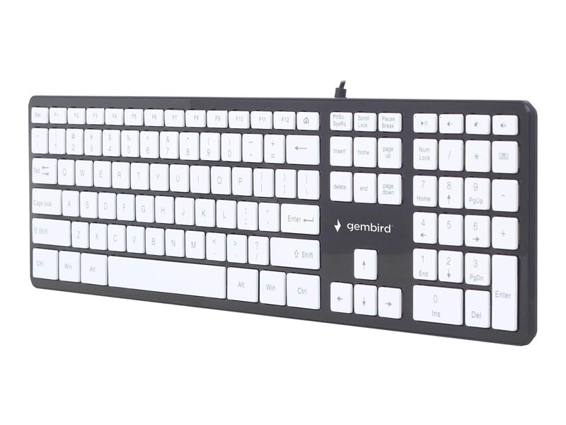 Gembird Slimline - Tastaturen - Englisch - US - Weiss