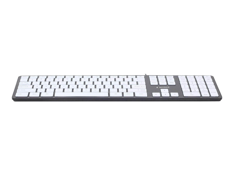 Gembird Slimline - Tastaturen - Englisch - US - Weiss