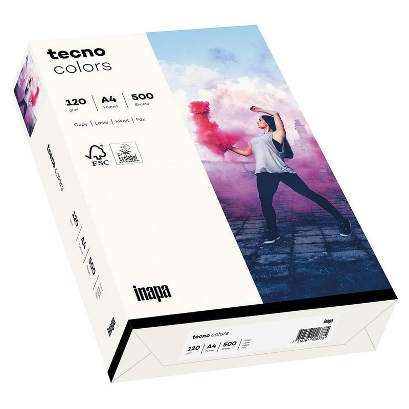tecno Kopierpapier colors weiß DIN A4 120g/qm - 250 Blatt