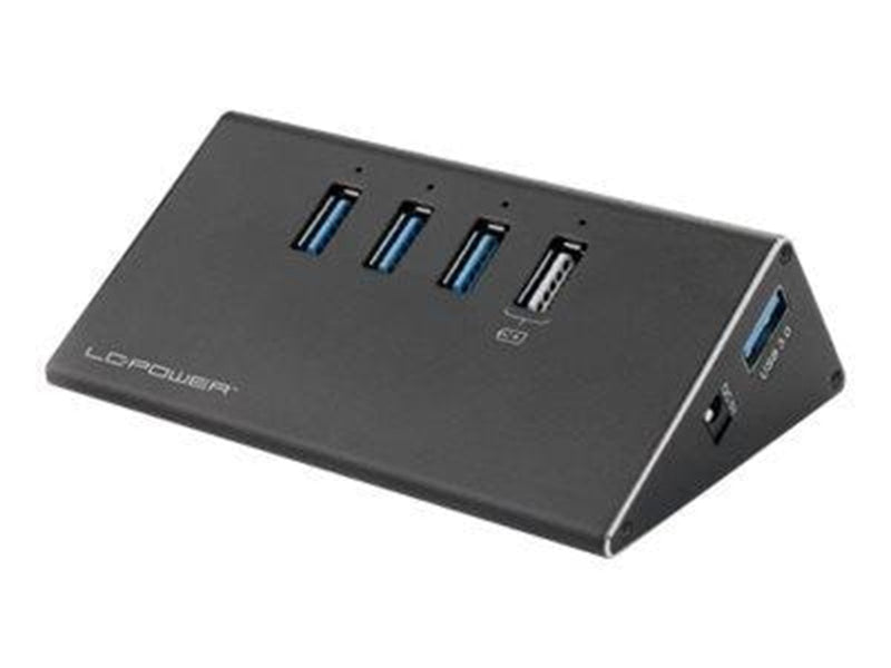 LC Power LC-HUB-ALU-2B-4 - hub - 4 ports USB-Hubs - 4 - Schwarz