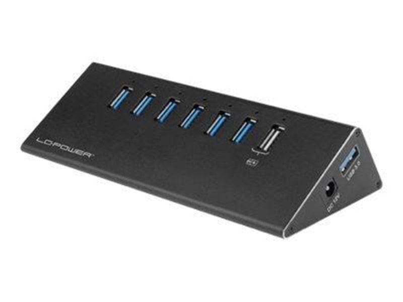 LC Power LC-HUB-ALU-2B-7 - hub - 7 ports USB-Hubs - 7 - Schwarz