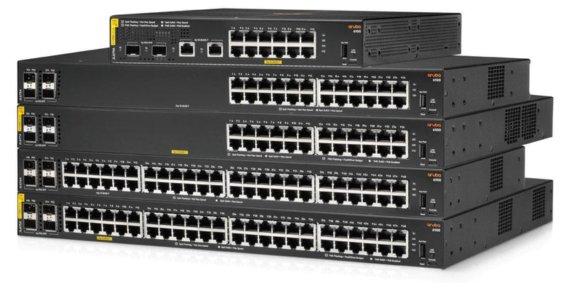 HPE Networking CX 6100 48G 4SFP+ Switch JL676A + HPE Networking X511 Kabelschutz JL742A