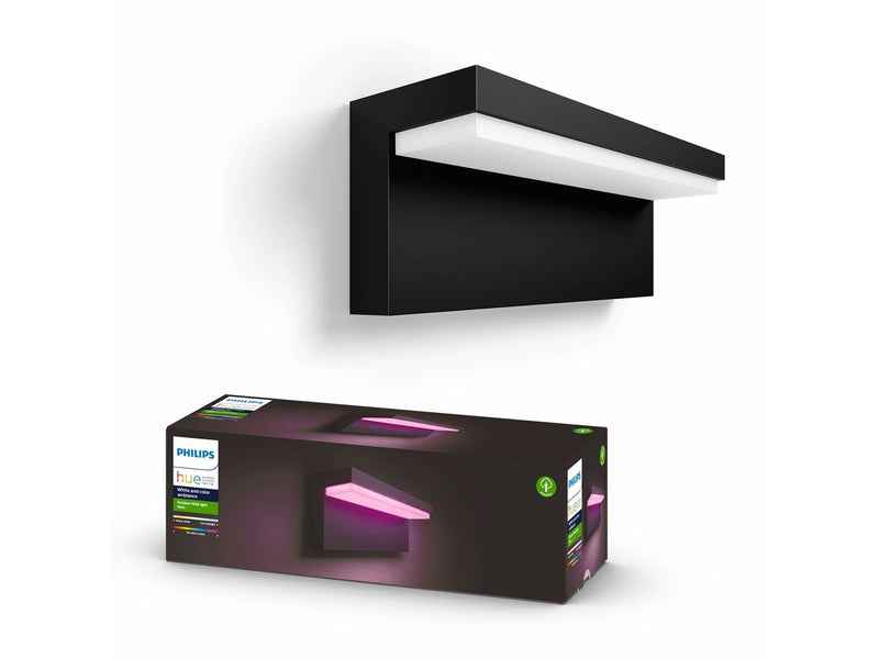 Philips Hue Outdoor Nyro Wall Lantern - Black