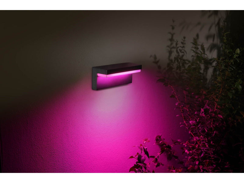 Philips Hue Outdoor Nyro Wall Lantern - Black