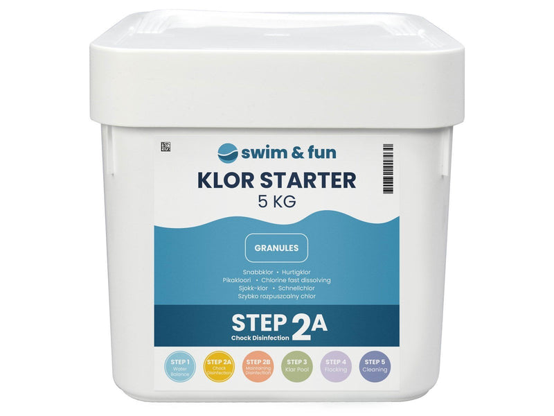 Swim & Fun Klor Starter – schnelllösliches Granulat, 5 kg