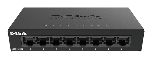 D-Link DGS-108GL/E Gigabit Desktop Switch mit Metallgehäuse, 5 Jahre Herstellergarantie