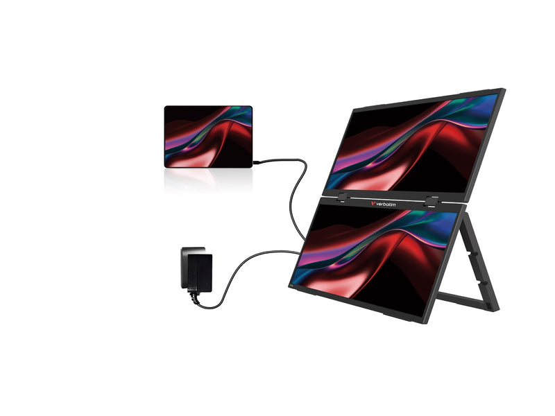 15.6" Verbatim Portable 15.6" FHD Dual Monitor Essentials