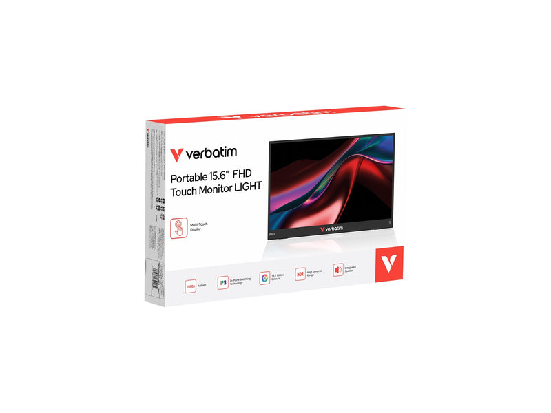 15.6" Verbatim Portable 15.6" FHD Touch Monitor LIGHT