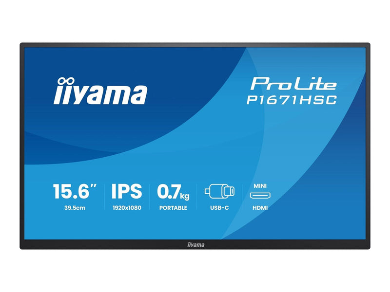 15.6" iiyama ProLite P1671HSC-B1 - LED monitor - Full HD (1080p) - 15.6"