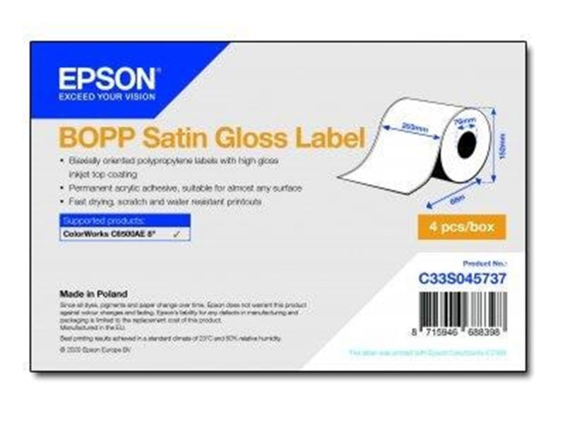 Epson - continuous labels - 4 roll(s) - Roll (20.3 cm x 68 m)