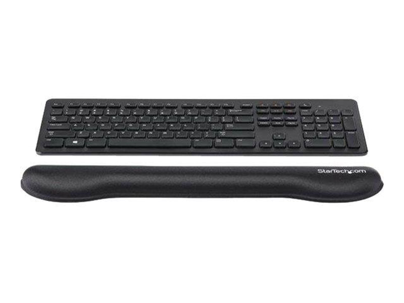 StarTech.com Foam Keyboard Wrist Rest - Ergonomic Wrist Support - Padded Keyboard Desk Cushion for Typing - Black Computer Hand