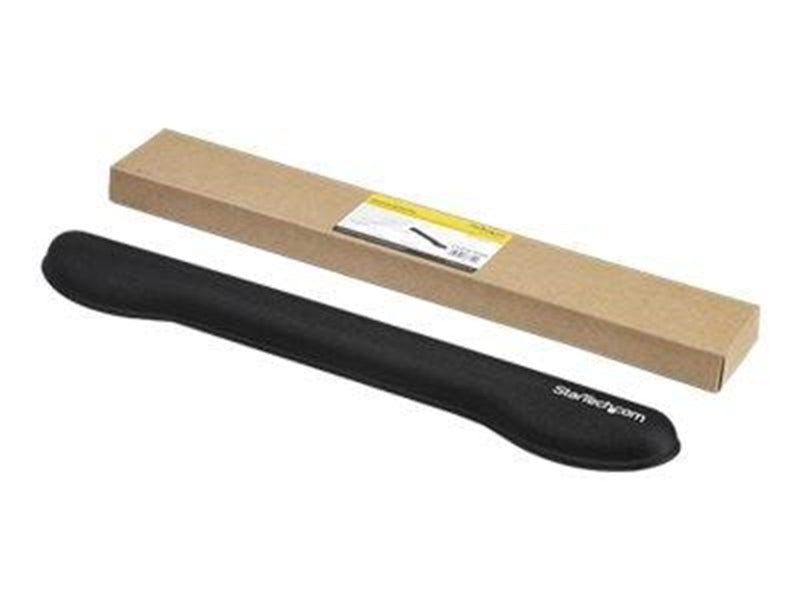 StarTech.com Foam Keyboard Wrist Rest - Ergonomic Wrist Support - Padded Keyboard Desk Cushion for Typing - Black Computer Hand
