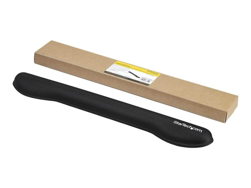 StarTech.com Foam Keyboard Wrist Rest - Ergonomic Wrist Support - Padded Keyboard Desk Cushion for Typing - Black Computer Hand