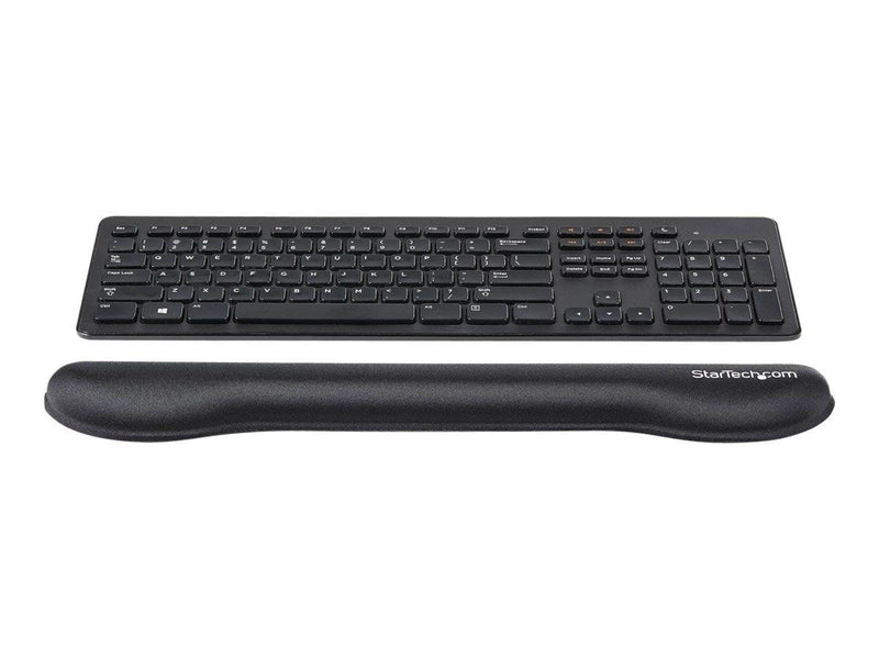 StarTech.com Foam Keyboard Wrist Rest - Ergonomic Wrist Support - Padded Keyboard Desk Cushion for Typing - Black Computer Hand