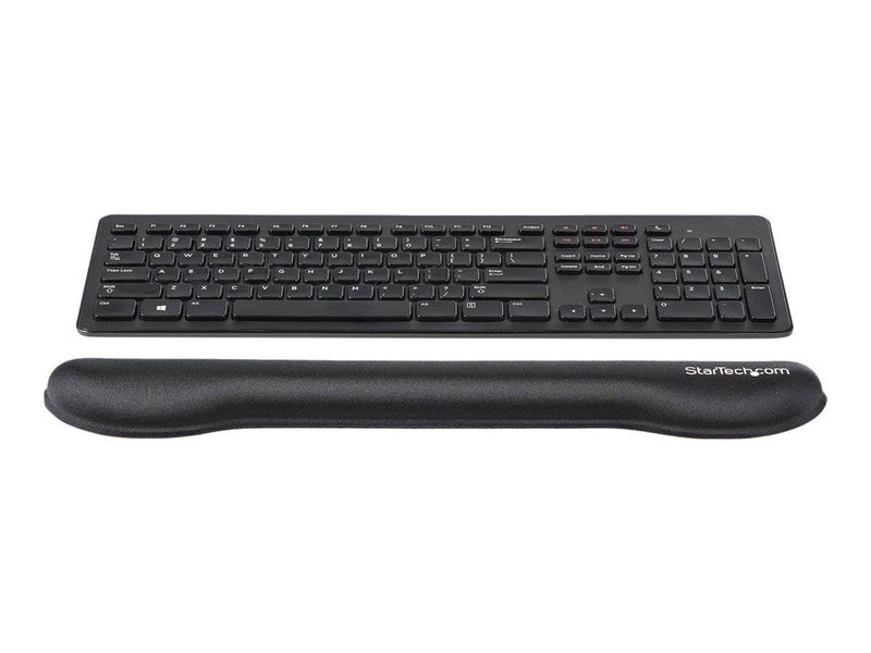 StarTech.com Foam Keyboard Wrist Rest - Ergonomic Wrist Support - Padded Keyboard Desk Cushion for Typing - Black Computer Hand