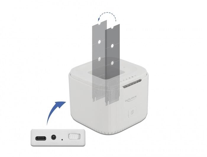 DeLOCK Dockingstation für 2x M.2 NVMe PCIe SSD