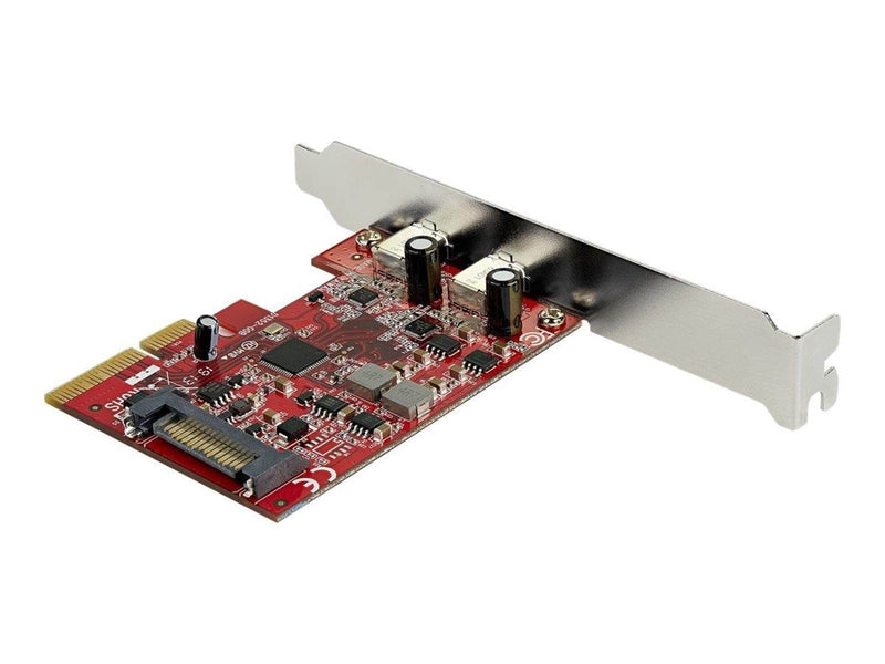 StarTech.com PCIe USB 3.1 Card - 2x USB C 3.1 Gen 2 10Gbps - PCIe Gen 3 x4 - ASM3142 Chipset - USB Type C PCI Express Card - USB