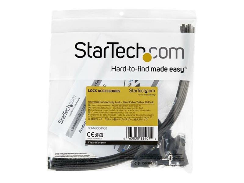 StarTech.com Security Tether Cables - 20 Pack - Steel - Adjustable security cable