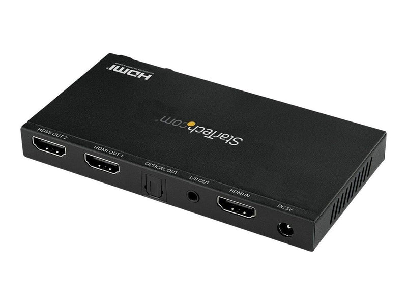 StarTech.com HDMI Splitter - 2 Port - 4K 60Hz with Built-In Scaler - video/audio splitter - 2 ports
