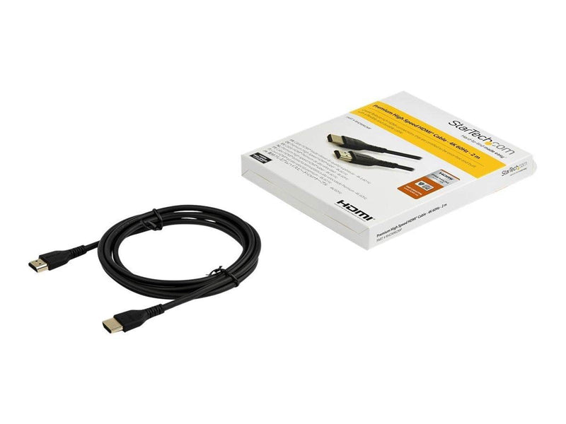 StarTech.com High Speed HDMI Cable With Ethernet - Heavy Duty - Premium Certified 4K HDMI 2.0 Cord (RDHMM2MP) - HDMI with Ethern