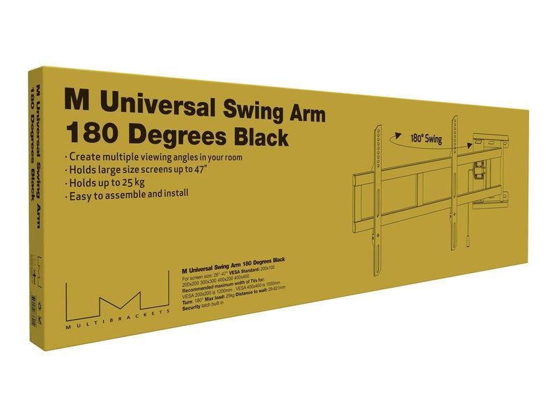 Multibrackets M Universal Swing Arm 180 Degrees Black 25 kg 47" 100 x 100 mm