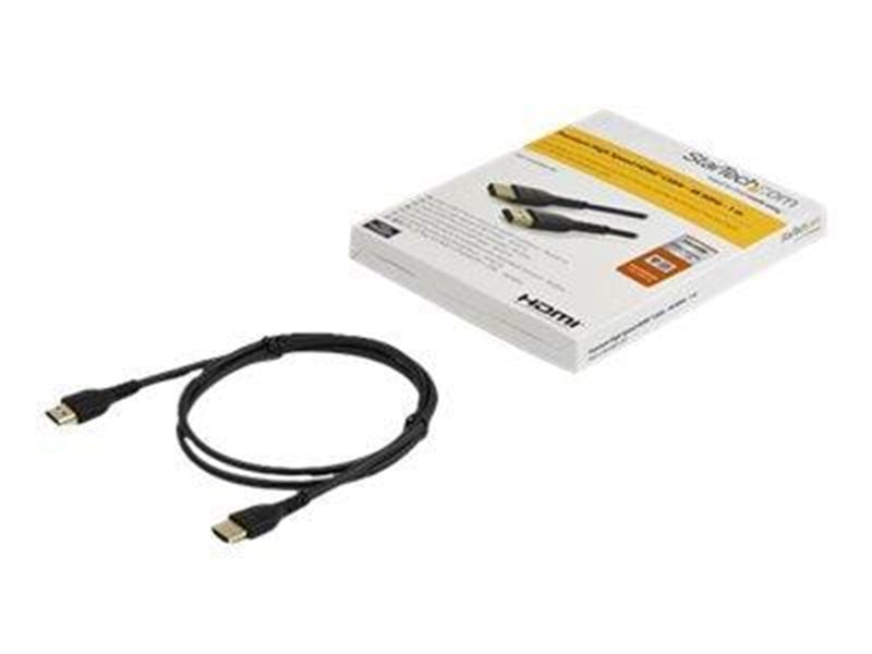 StarTech.com HDMI 2.0 Cable - Premium 4K 60Hz High Speed HDMI Cord with Ethernet - For Computer Monitor or TV (RHDMM1MP) - HDMI