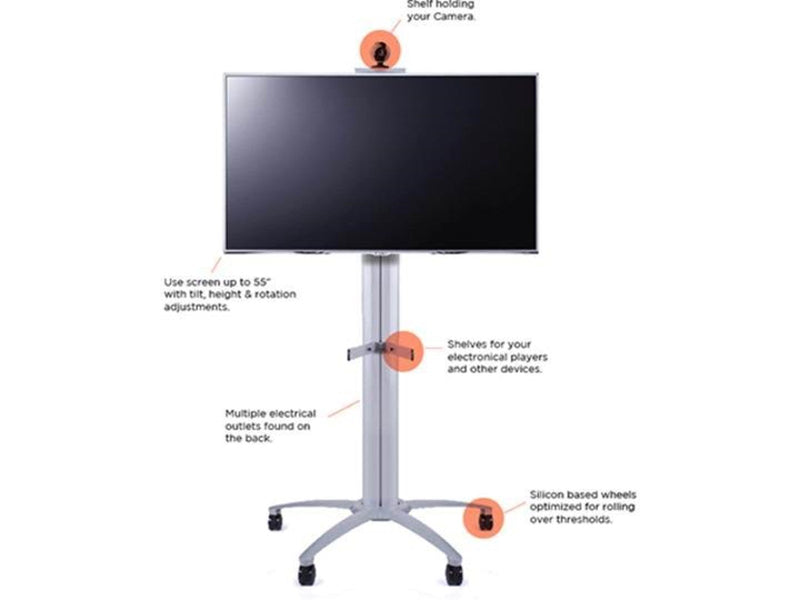 Multibrackets M Public Display Stand 145 Single Schwarz 90 kg 63" 200 x 200 mm