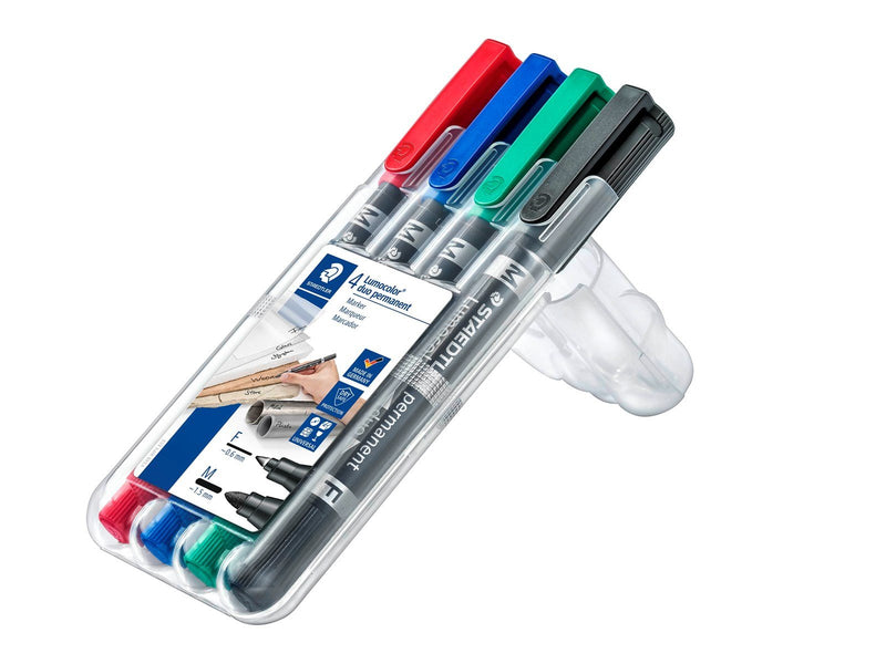 Staedtler Perm.Marker Lumocolor duo 4St Box
