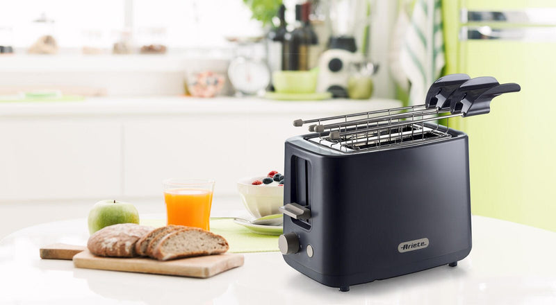 Ariete Breakfast 2-Schlitz-Toaster mit Edelstahlzangen - dunkelblau