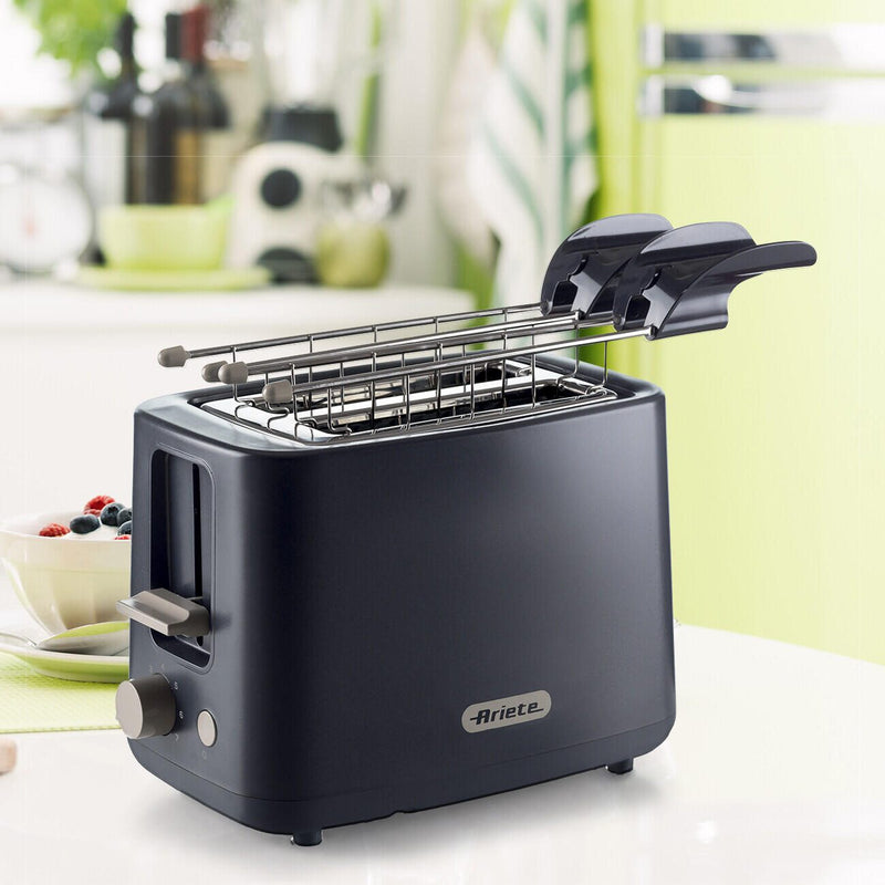 Ariete Breakfast 2-Schlitz-Toaster mit Edelstahlzangen - dunkelblau
