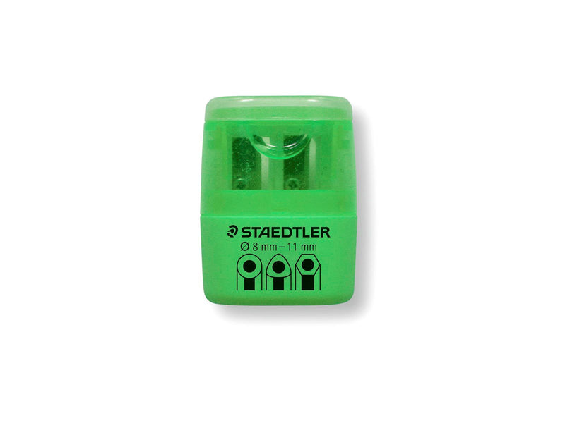 Staedtler D-hole tub sharpener neon green bc