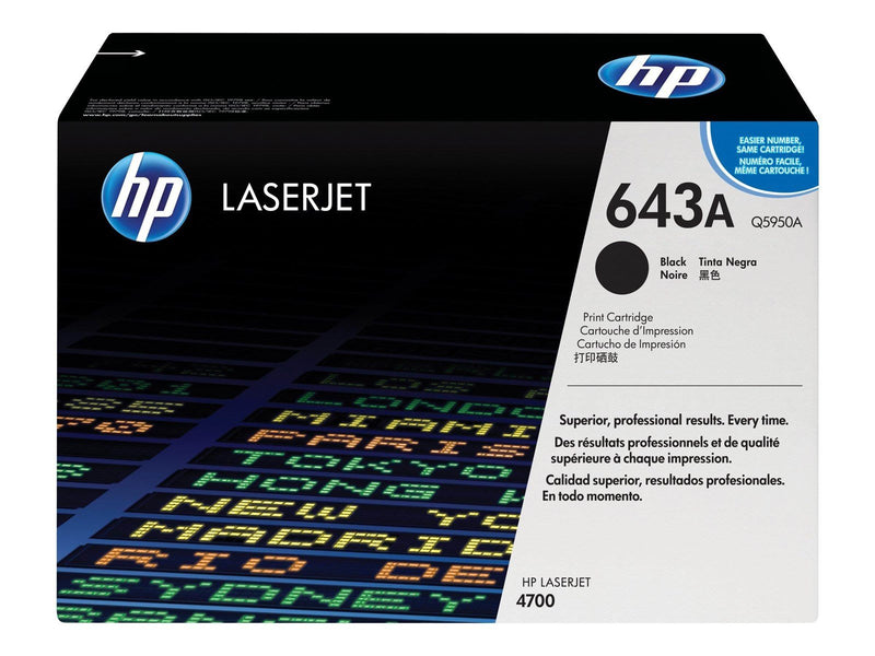 HP 643A / Q5950A Black Toner - Tonerpatrone Schwarz