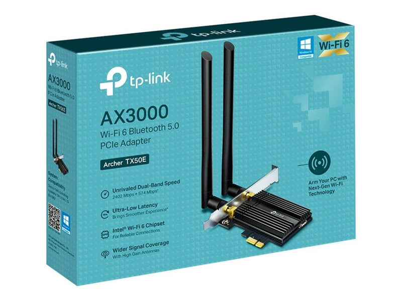 TP-Link Archer TX50E AX3000 Wi-Fi 6 Bluetooth 5.0 PCIe Adapter