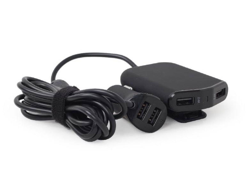 Gembird Car Power Adapter for front- & backseat - 4 x USB - 9.6A