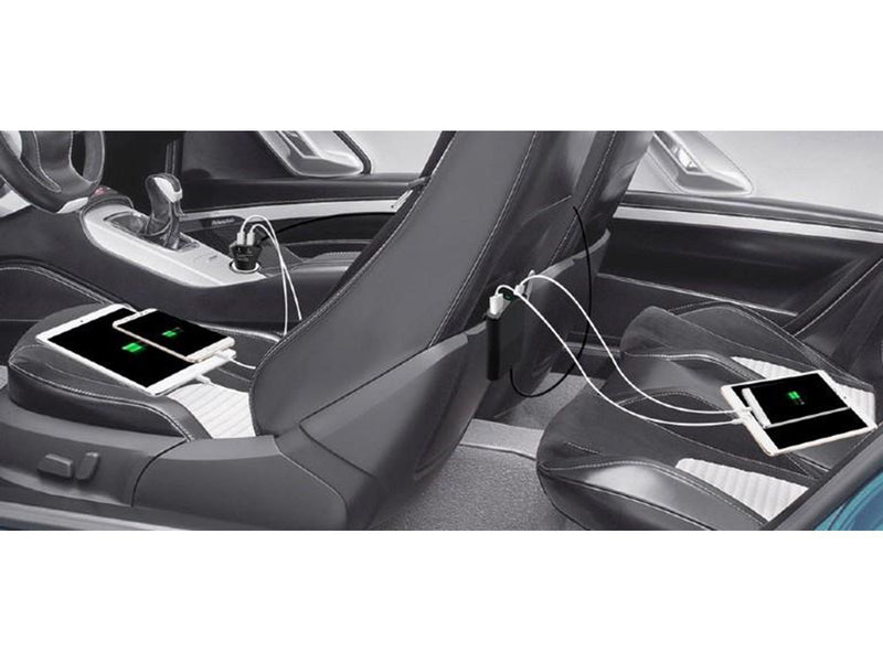 Gembird Car Power Adapter for front- & backseat - 4 x USB - 9.6A