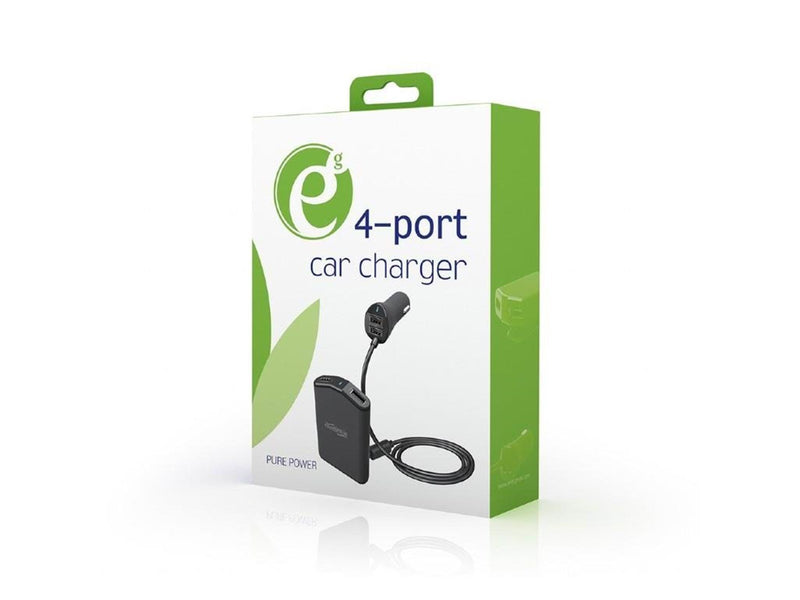 Gembird Car Power Adapter for front- & backseat - 4 x USB - 9.6A