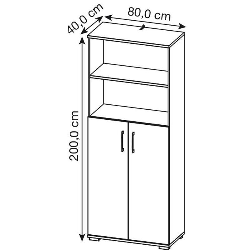 GERMANIA GW-PROFI 2.0 Aktenschrank 4249-564 - graphit/grandson-eiche