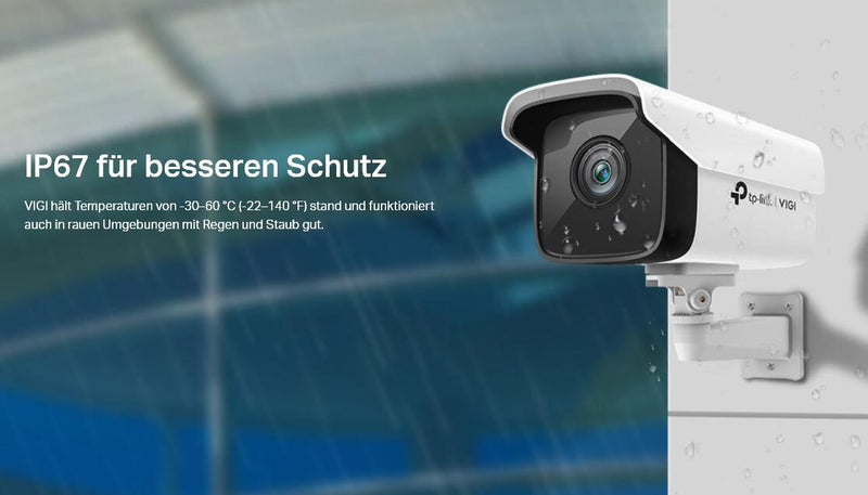 TP-Link VIGI C300 Series C300HP-4 Netzwerk-Überwachungskamera für den Außenbereich mit 4 mm Weitwinkel-Objektiv